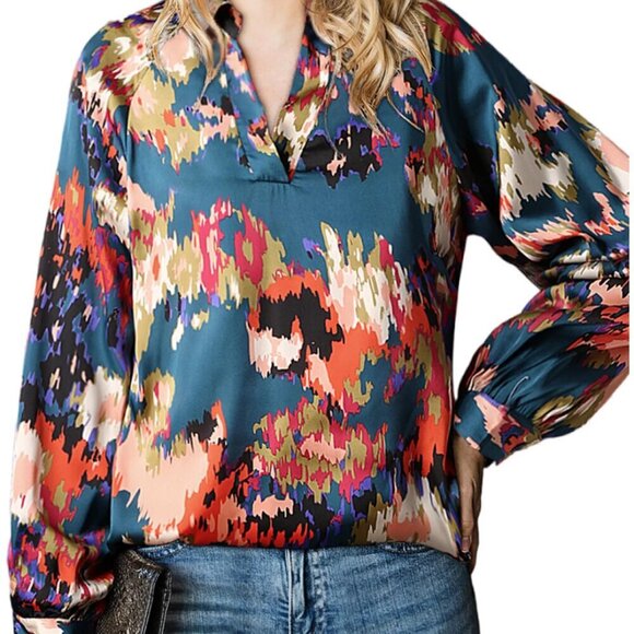 Abstract Graffiti Print Women's Top - Picture 4 of 5